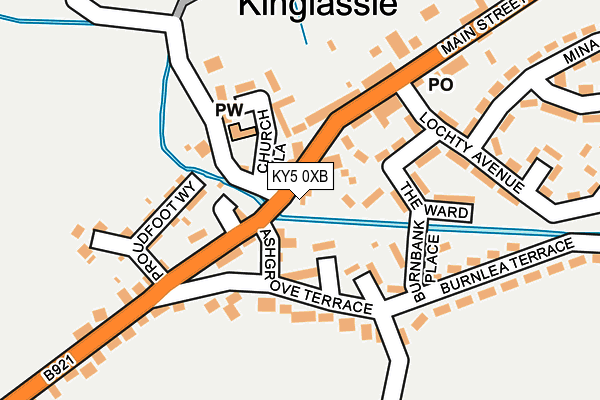 KY5 0XB map - OS OpenMap – Local (Ordnance Survey)