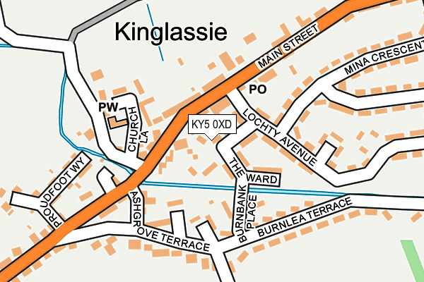 KY5 0XD map - OS OpenMap – Local (Ordnance Survey)