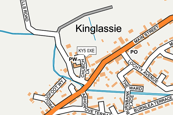 KY5 0XE map - OS OpenMap – Local (Ordnance Survey)