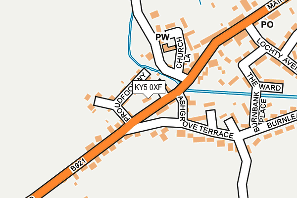 KY5 0XF map - OS OpenMap – Local (Ordnance Survey)