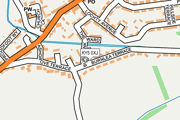 KY5 0XJ map - OS OpenMap – Local (Ordnance Survey)