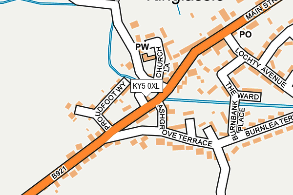 KY5 0XL map - OS OpenMap – Local (Ordnance Survey)