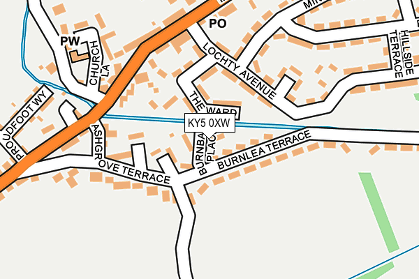 KY5 0XW map - OS OpenMap – Local (Ordnance Survey)