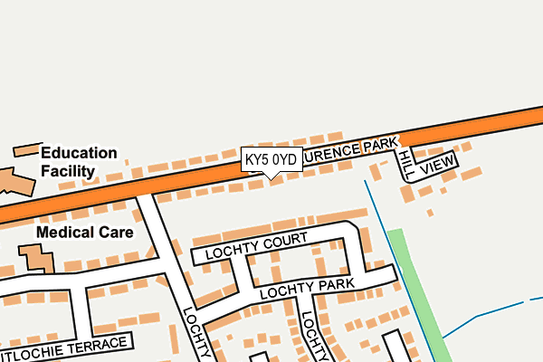 KY5 0YD map - OS OpenMap – Local (Ordnance Survey)