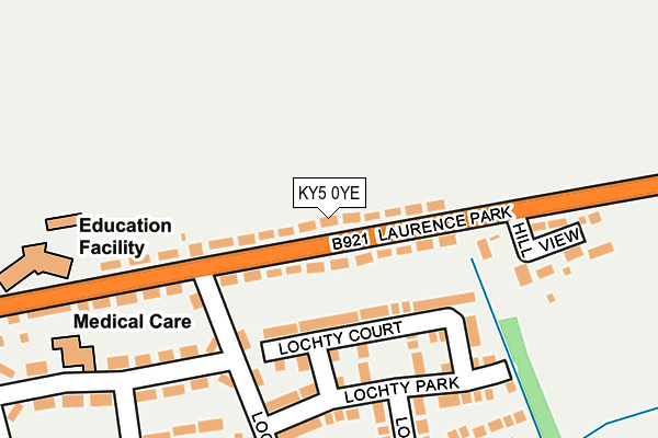 KY5 0YE map - OS OpenMap – Local (Ordnance Survey)