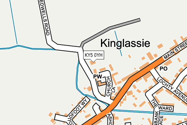 KY5 0YH map - OS OpenMap – Local (Ordnance Survey)