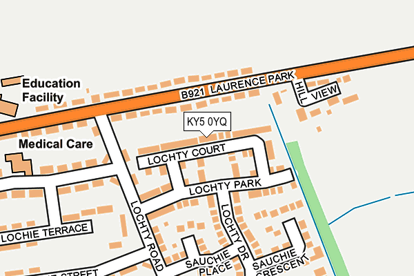 KY5 0YQ map - OS OpenMap – Local (Ordnance Survey)