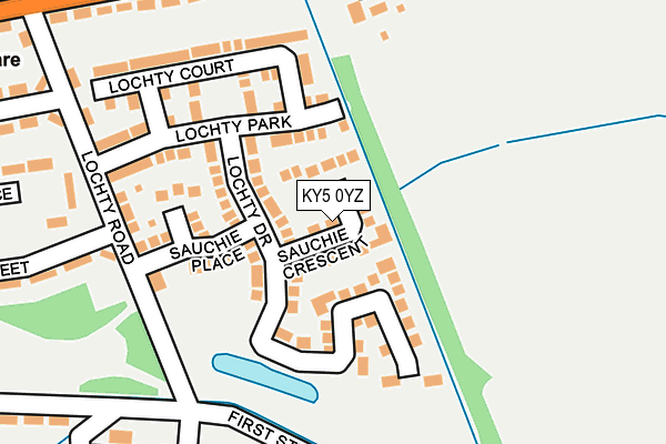 KY5 0YZ map - OS OpenMap – Local (Ordnance Survey)