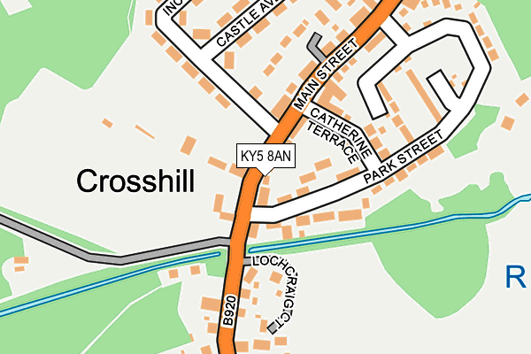 KY5 8AN map - OS OpenMap – Local (Ordnance Survey)