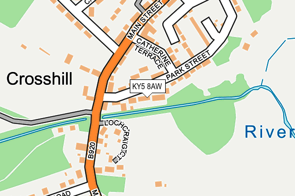 KY5 8AW map - OS OpenMap – Local (Ordnance Survey)