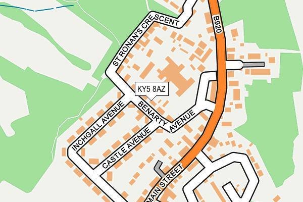 KY5 8AZ map - OS OpenMap – Local (Ordnance Survey)