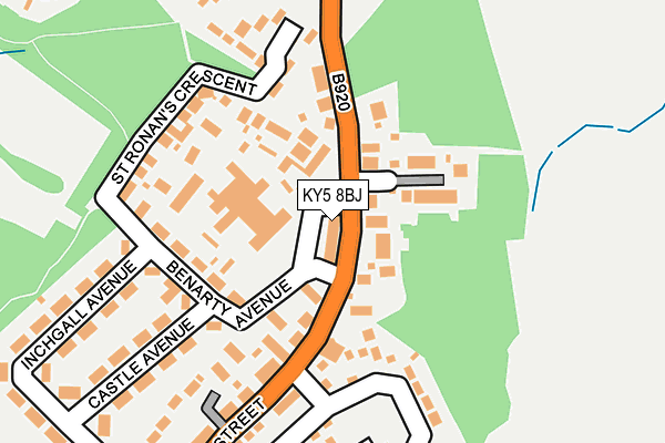 KY5 8BJ map - OS OpenMap – Local (Ordnance Survey)