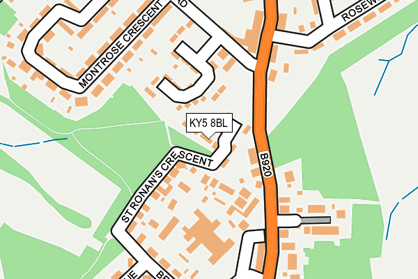 KY5 8BL map - OS OpenMap – Local (Ordnance Survey)