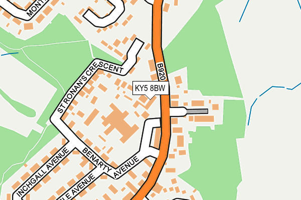 KY5 8BW map - OS OpenMap – Local (Ordnance Survey)