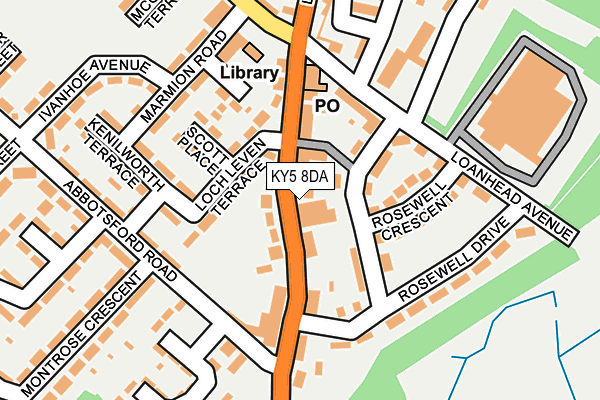 KY5 8DA map - OS OpenMap – Local (Ordnance Survey)