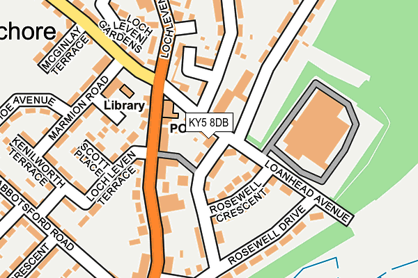 KY5 8DB map - OS OpenMap – Local (Ordnance Survey)