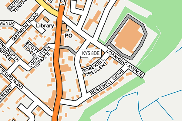 KY5 8DE map - OS OpenMap – Local (Ordnance Survey)