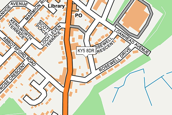 KY5 8DR map - OS OpenMap – Local (Ordnance Survey)