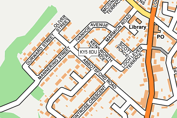KY5 8DU map - OS OpenMap – Local (Ordnance Survey)