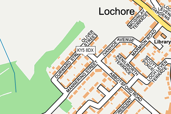 KY5 8DX map - OS OpenMap – Local (Ordnance Survey)