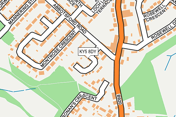 KY5 8DY map - OS OpenMap – Local (Ordnance Survey)