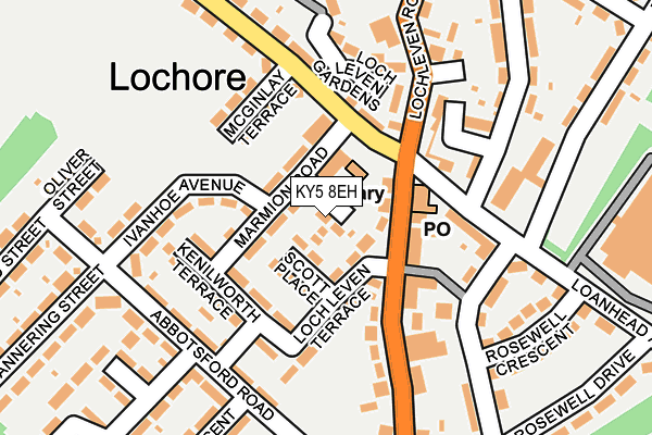 KY5 8EH map - OS OpenMap – Local (Ordnance Survey)