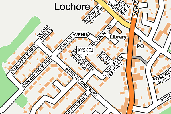 KY5 8EJ map - OS OpenMap – Local (Ordnance Survey)
