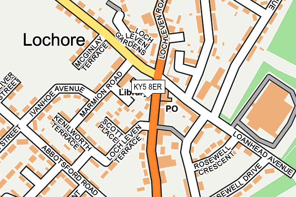 KY5 8ER map - OS OpenMap – Local (Ordnance Survey)