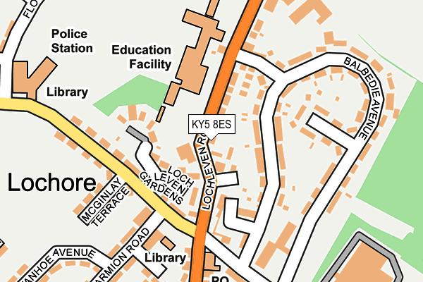 KY5 8ES map - OS OpenMap – Local (Ordnance Survey)