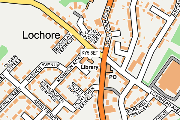 KY5 8ET map - OS OpenMap – Local (Ordnance Survey)