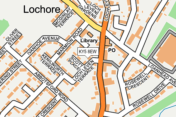 KY5 8EW map - OS OpenMap – Local (Ordnance Survey)