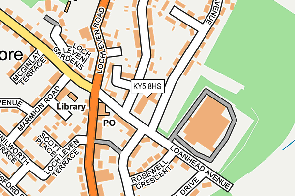 KY5 8HS map - OS OpenMap – Local (Ordnance Survey)