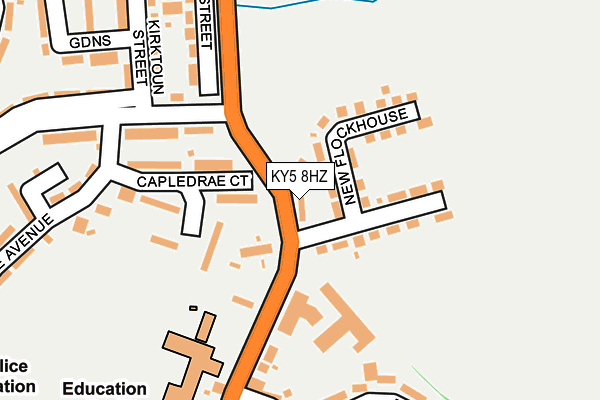 KY5 8HZ map - OS OpenMap – Local (Ordnance Survey)