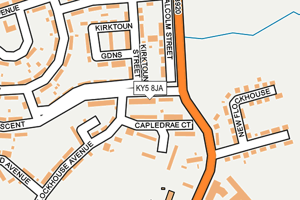 KY5 8JA map - OS OpenMap – Local (Ordnance Survey)
