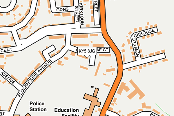 KY5 8JG map - OS OpenMap – Local (Ordnance Survey)