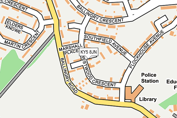 KY5 8JN map - OS OpenMap – Local (Ordnance Survey)