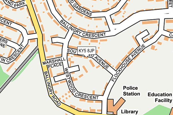 KY5 8JP map - OS OpenMap – Local (Ordnance Survey)