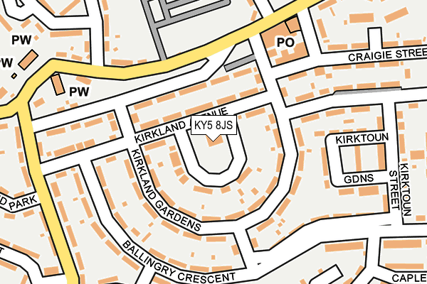 KY5 8JS map - OS OpenMap – Local (Ordnance Survey)
