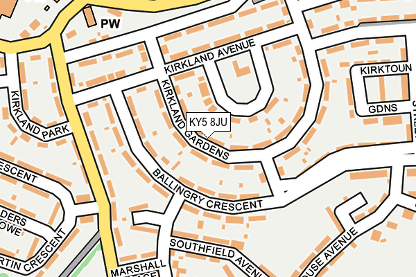 KY5 8JU map - OS OpenMap – Local (Ordnance Survey)