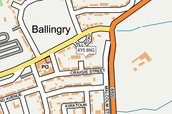 KY5 8NG map - OS OpenMap – Local (Ordnance Survey)