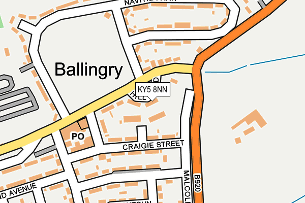 KY5 8NN map - OS OpenMap – Local (Ordnance Survey)