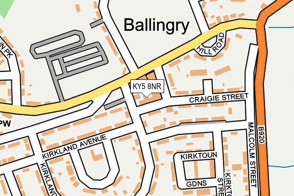 KY5 8NR map - OS OpenMap – Local (Ordnance Survey)