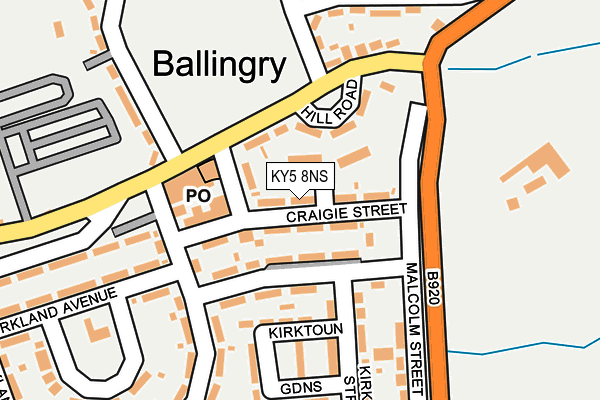 KY5 8NS map - OS OpenMap – Local (Ordnance Survey)