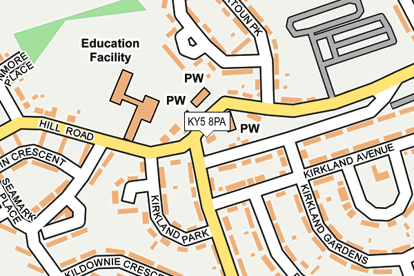 KY5 8PA map - OS OpenMap – Local (Ordnance Survey)