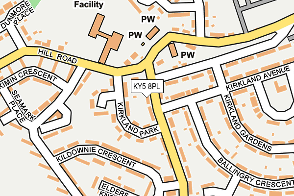 KY5 8PL map - OS OpenMap – Local (Ordnance Survey)