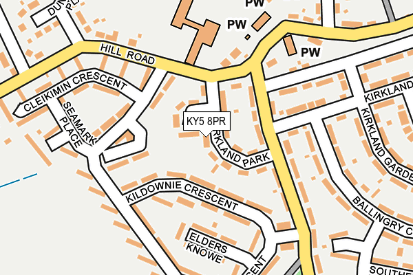 KY5 8PR map - OS OpenMap – Local (Ordnance Survey)