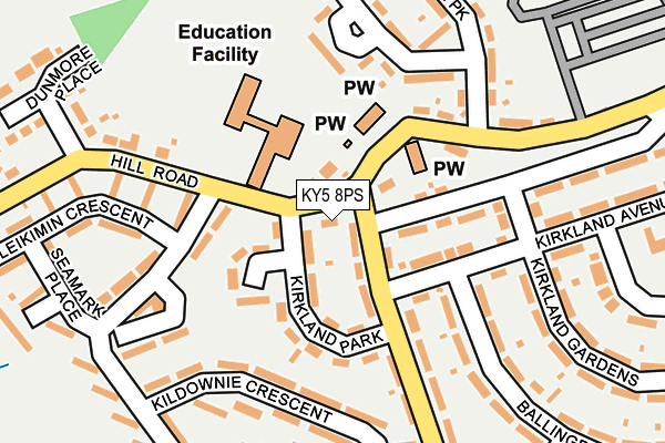 KY5 8PS map - OS OpenMap – Local (Ordnance Survey)