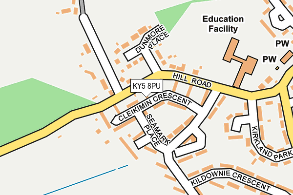 KY5 8PU map - OS OpenMap – Local (Ordnance Survey)