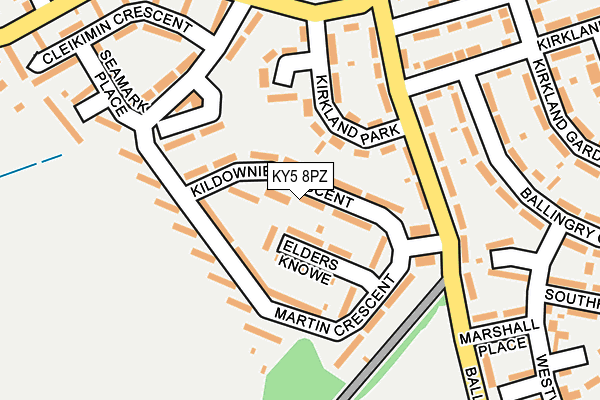 KY5 8PZ map - OS OpenMap – Local (Ordnance Survey)