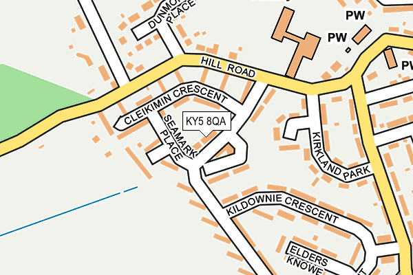 KY5 8QA map - OS OpenMap – Local (Ordnance Survey)